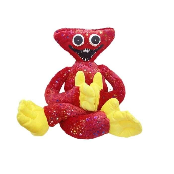red Poppy Playtime Plush Toy Doll with Sparkling Stars
