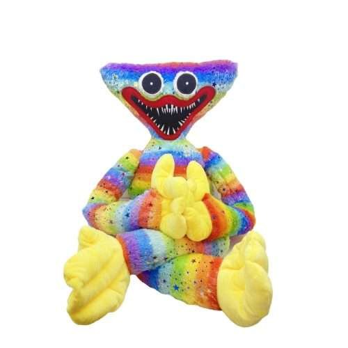Rainbow Huggy Wuggy Plush with Shiny Star-shaped Sequins