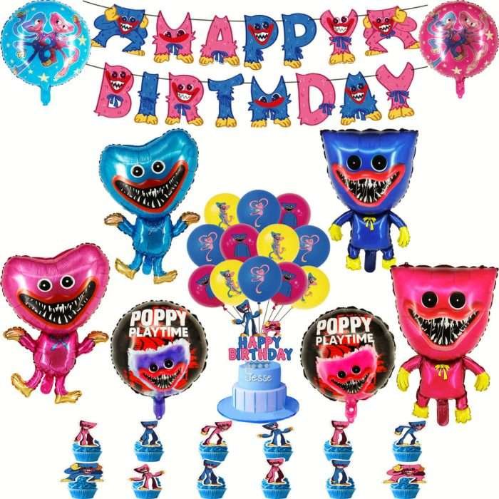 Decoration Set for Poppy Playtime Birthday Party & Game