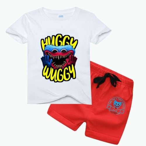 Cotton Huggy Wuggy T Shirt Set for Kids