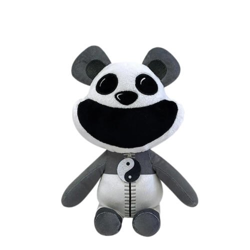 30cm Black and White Smiling Critters Bear Plush