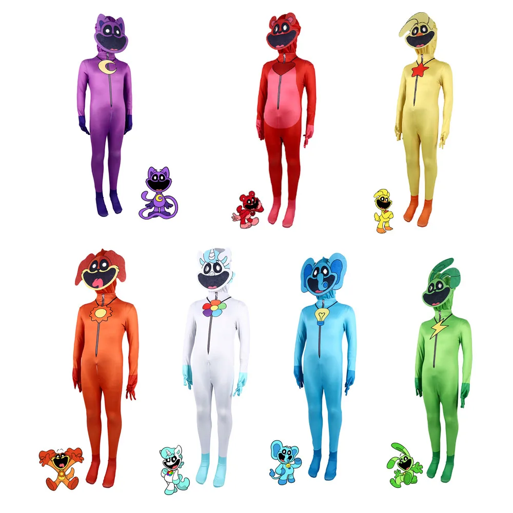 Amazing Smiling Critters Costume Dogday Cosplay Halloween Jumpsuit For Kids Adults