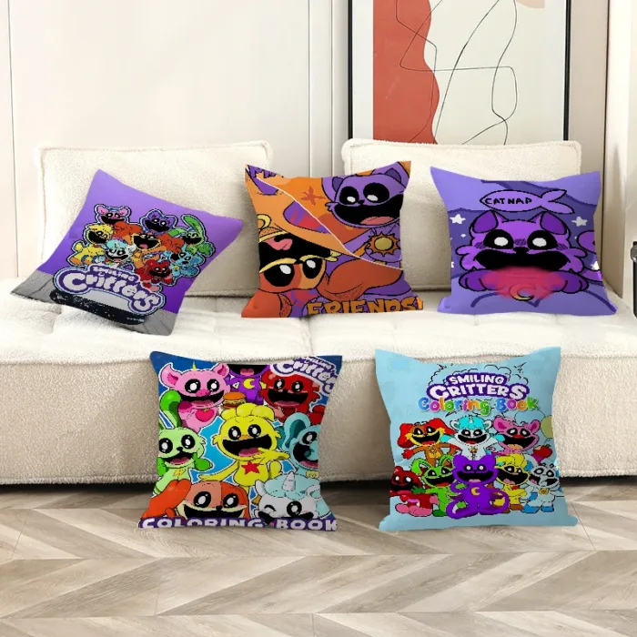 Comfy Catnap Dogday Pillowcase Smiling Critters Pillow Cover