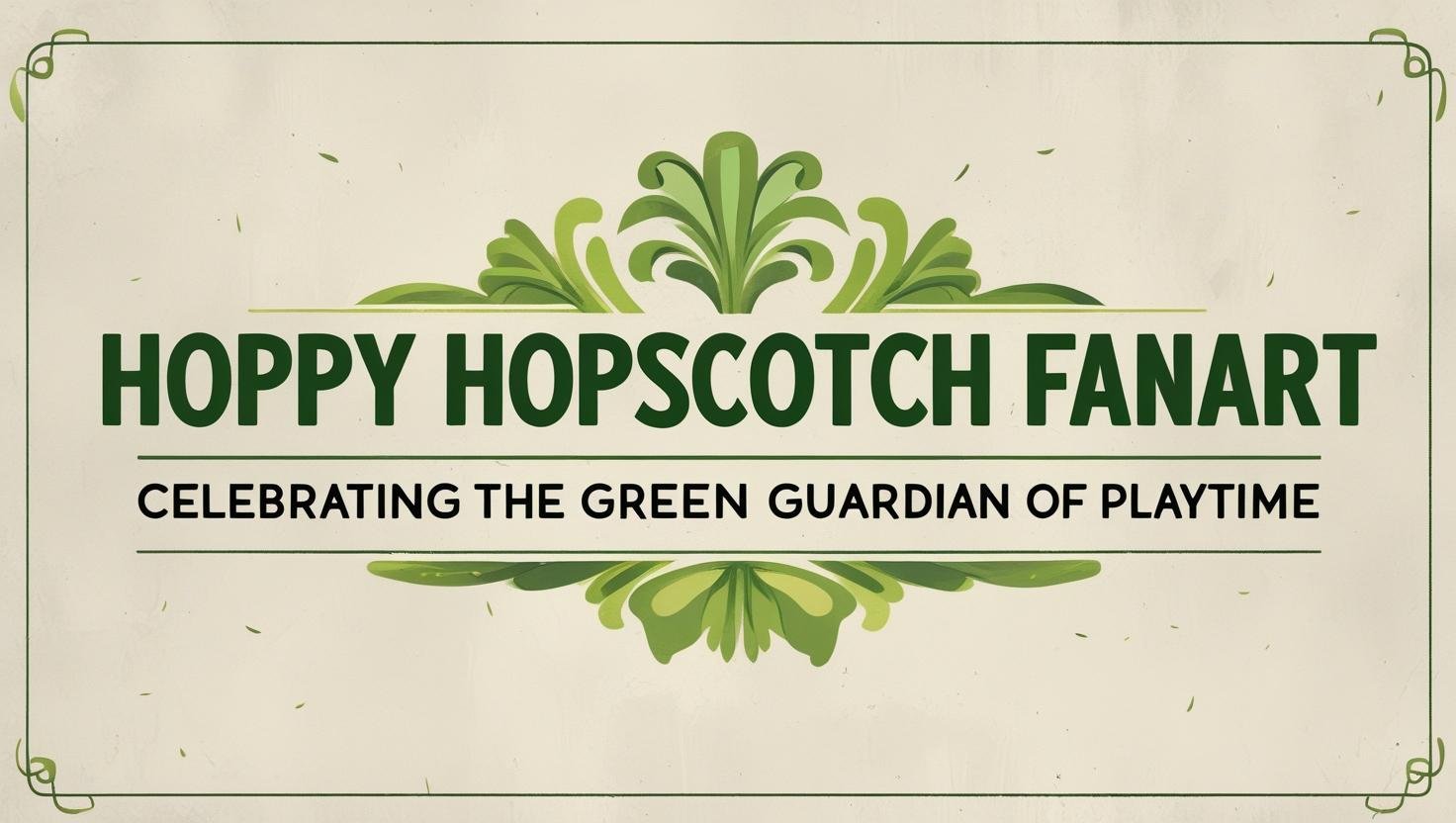 Hoppy Hopscotch Fanart: Celebrating the Green Guardian of Playtime