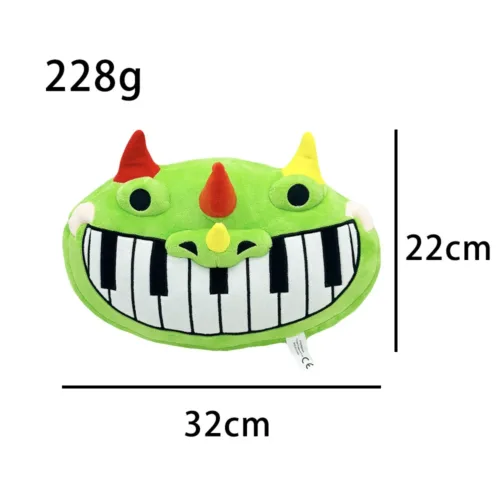 22cm Pianosaurus Pillow Nightmare Critters Piano Dragon Plush