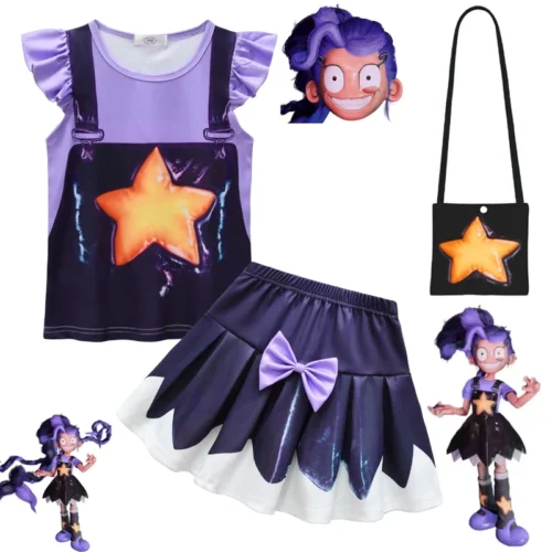 Lily Lovebraids Cosplay Costume for Girls – Poppy Playtime Chapter 5 Outfit with Mask & Bag