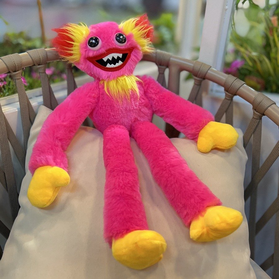 Poppy Playtime Wuggies Plush Doll - 48 cm Scary Cute Huggy Wuggy Collectible (Pink/Green) 3 Poppy Playtime Wuggies Plush Doll - 48 cm Scary Cute Huggy Wuggy Collectible (Pink/Green) - Image 2