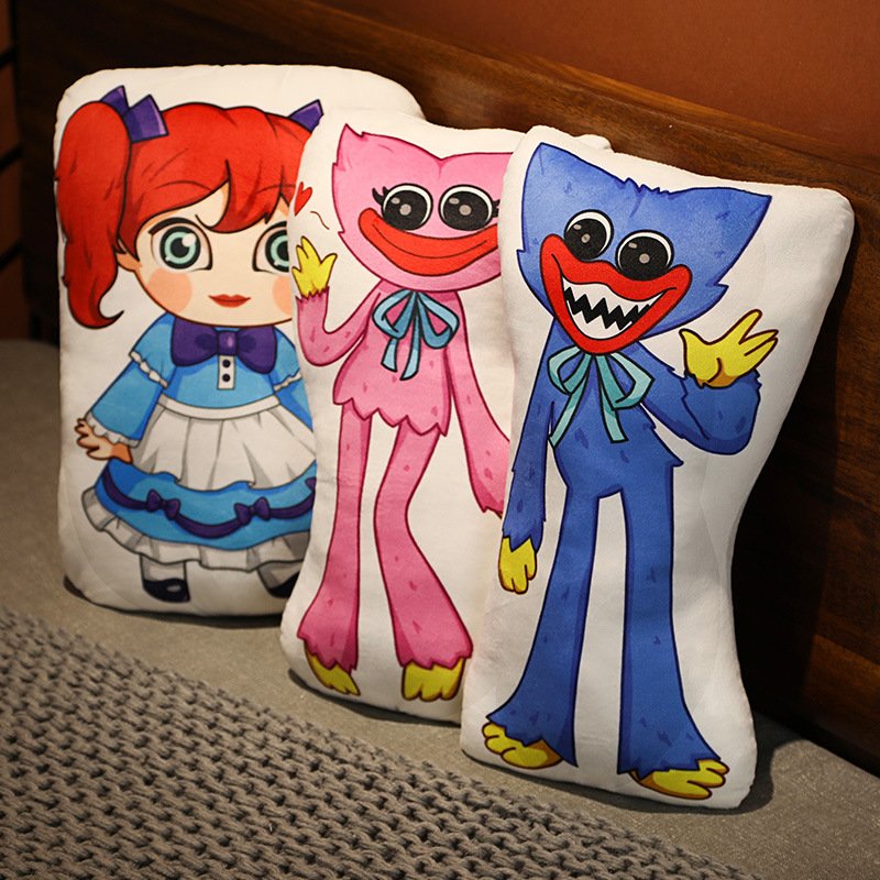 Poppy Playtime Plush Pillow Set - Huggy Wuggy, Kissy Missy & Poppy Doll Cushion - 35cm & 45cm Game Fan Collectible Toys 4 Poppy Playtime Plush Pillow Set - Huggy Wuggy, Kissy Missy & Poppy Doll Cushion - 35cm & 45cm Game Fan Collectible Toys