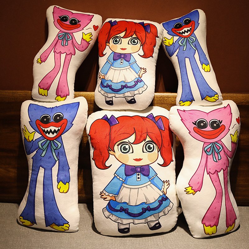 Poppy Playtime Plush Pillow Set - Huggy Wuggy, Kissy Missy & Poppy Doll Cushion - 35cm & 45cm Game Fan Collectible Toys 5 Poppy Playtime Plush Pillow Set - Huggy Wuggy, Kissy Missy & Poppy Doll Cushion - 35cm & 45cm Game Fan Collectible Toys
