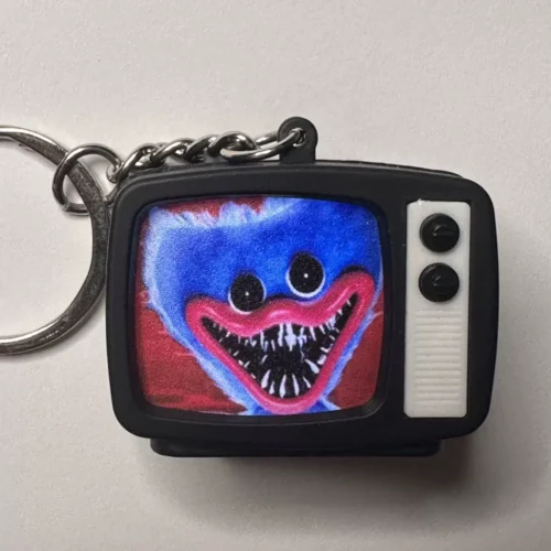 Poppy Playtime Huggy Wuggy Light-Up Sound Keychain - TV Backpack Charm