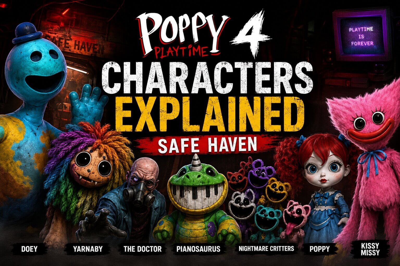 Poppy Playtime Chapter 4 Characters Explained: Full Safe Haven Fan Guide