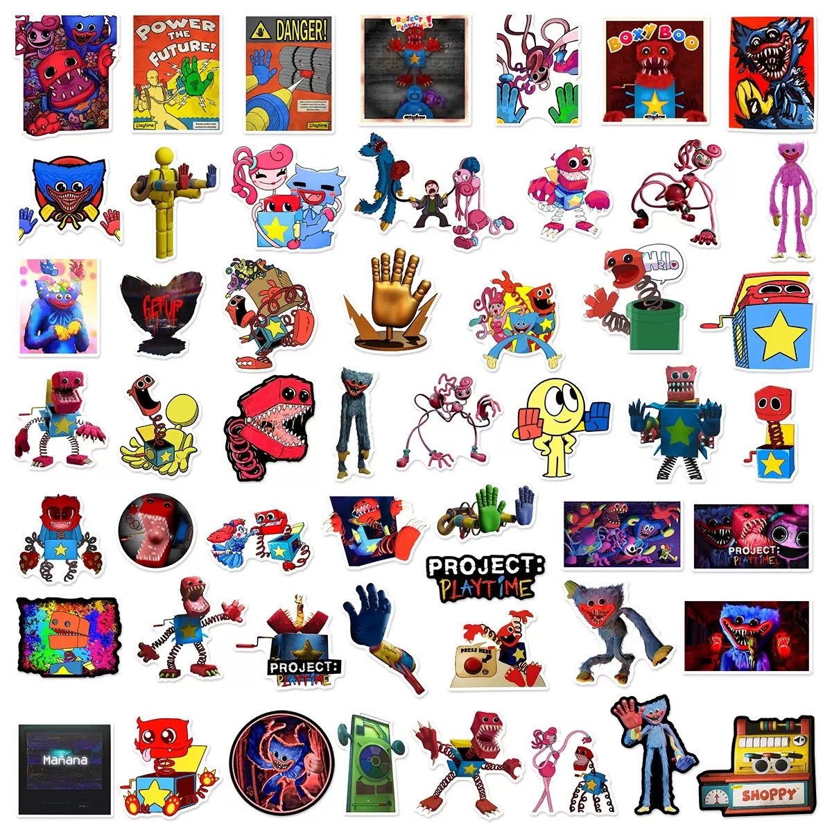 50Pcs Poppy Playtime Stickers - Waterproof Vinyl Decals 4 50pcs Poppy Playtime Stickers