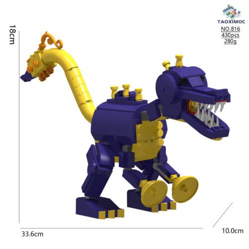 Poppy Playtime Saxosaurus Dinosaur Building Toy (430 Pieces)
