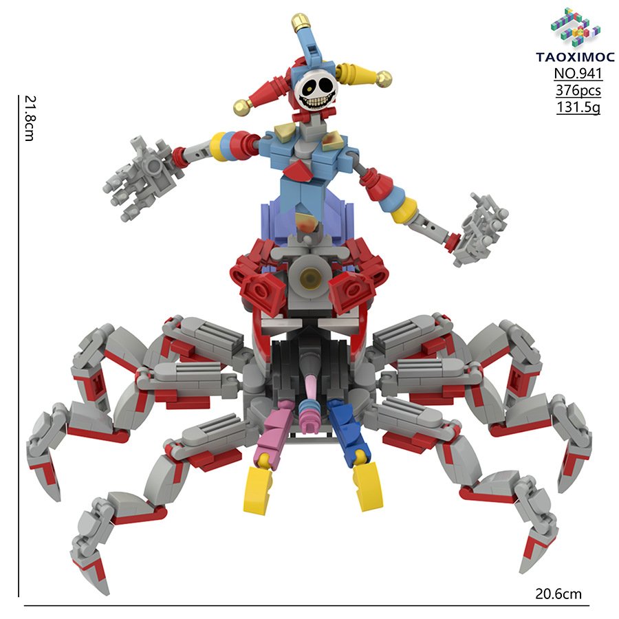 Poppy Playtime Chapter 5 The Prototype 1006 Building Blocks Set - Spider Jester Action Figure Toy for Kids & Fans (376 Pcs) 3 Poppy Playtime Chapter 5 The Prototype 1006 Building Blocks Set - Spider Jester Action Figure Toy for Kids & Fans (376 Pcs)
