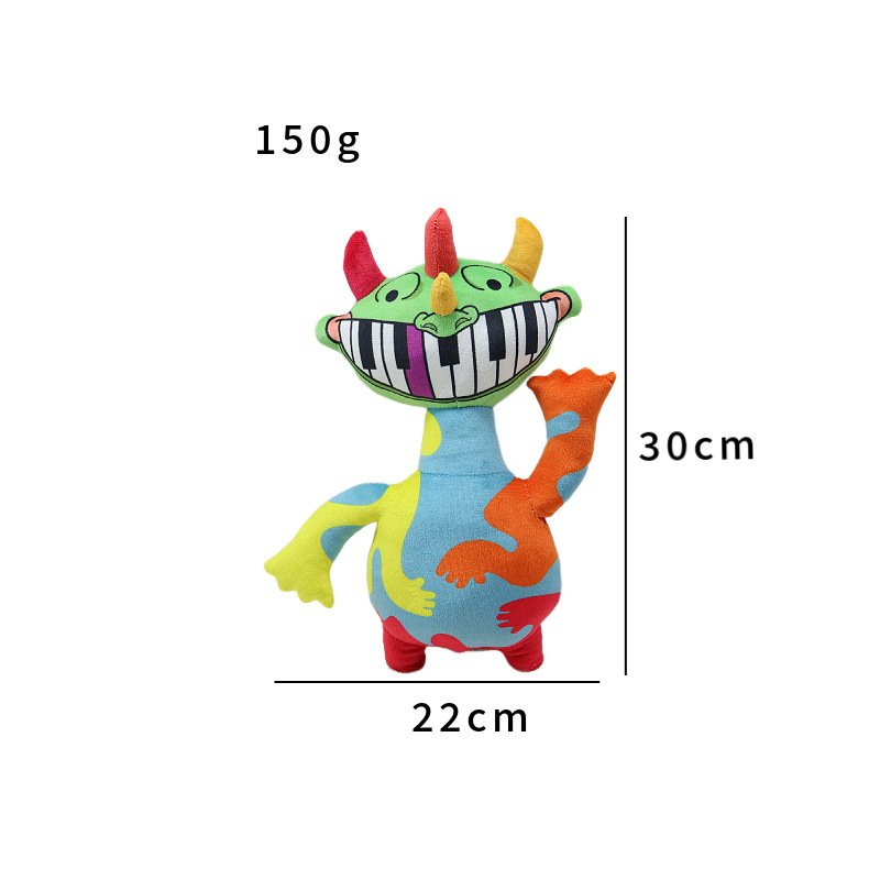 30 cm Colorful Musical Monster Plush with Piano Teeth Smile 3 30 cm Colorful Musical Monster Plush with Piano Teeth Smile - Image 2