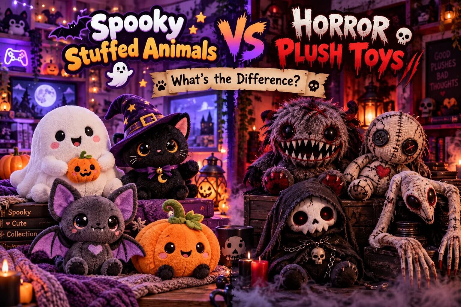 Spooky Stuffed Animals vs Horror Plush Toys: What’s the Difference?