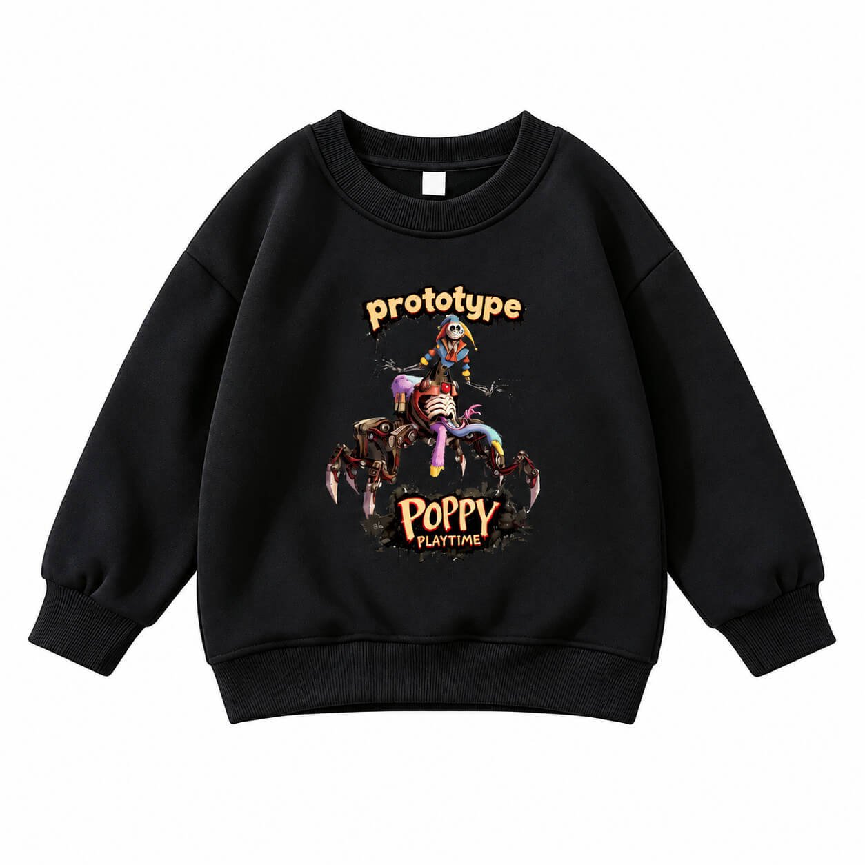 Poppy Playtime Prototype Kids Sweatshirt - Cotton Blend Pullover (Sizes 100-160) 2 Poppy Playtime Prototype Kids Sweatshirt - Cotton Blend Pullover (Sizes 100-160)