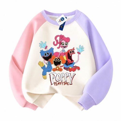 Poppy Playtime Smiling Critters Kids Raglan Sweatshirt Regular Fleece Lined Pullover Sizes 100 160 8