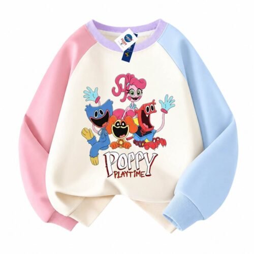 Poppy Playtime Smiling Critters Kids Raglan Sweatshirt Regular Fleece Lined Pullover Sizes 100 160 9